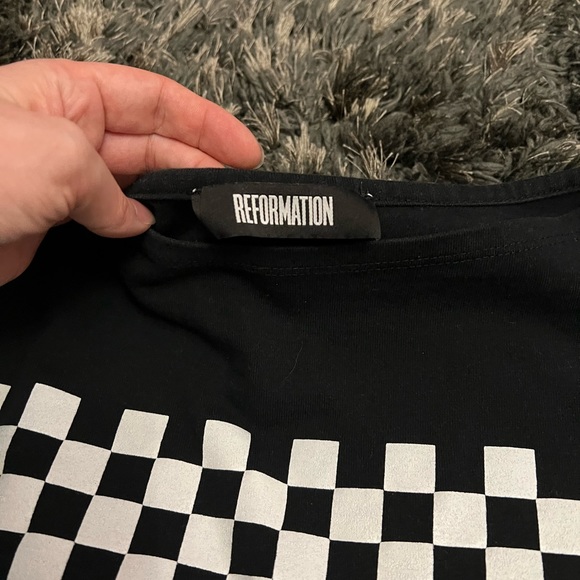 Reformation Checkerboard shirt - Picture 2 of 3